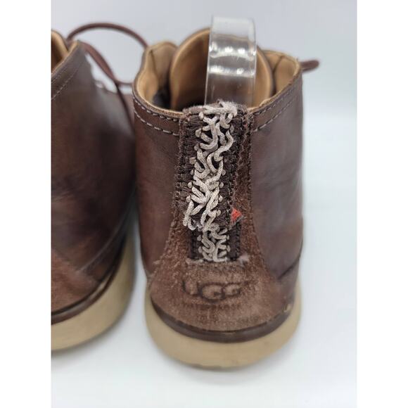 UGG Freamon Chukka Waterproof Leather Ankle Boots Men's Size 13 Brown Lace Up - Picture 4 of 8